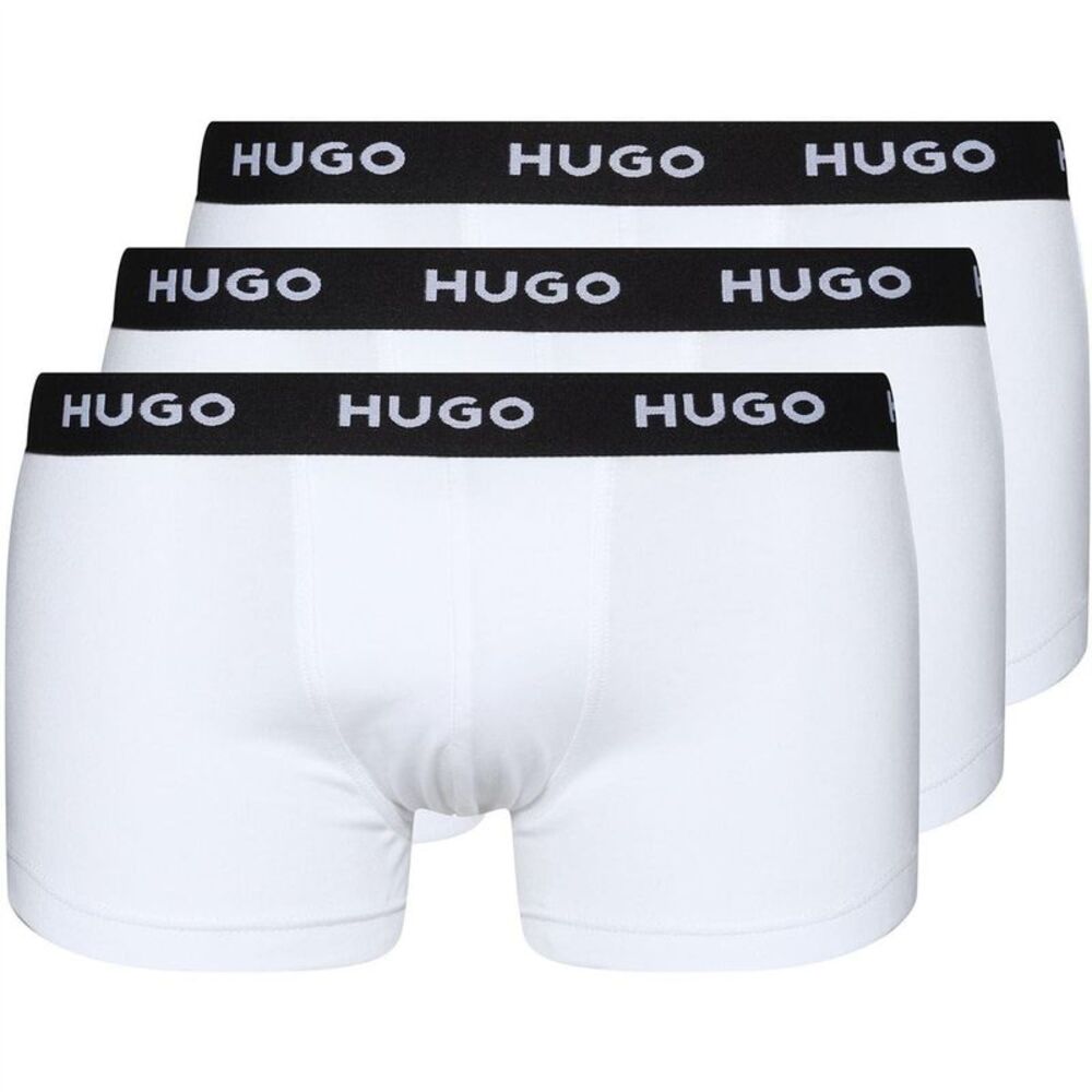 Hugo Mens Cotton Blend Boxer Shorts (Pack of 3) / White